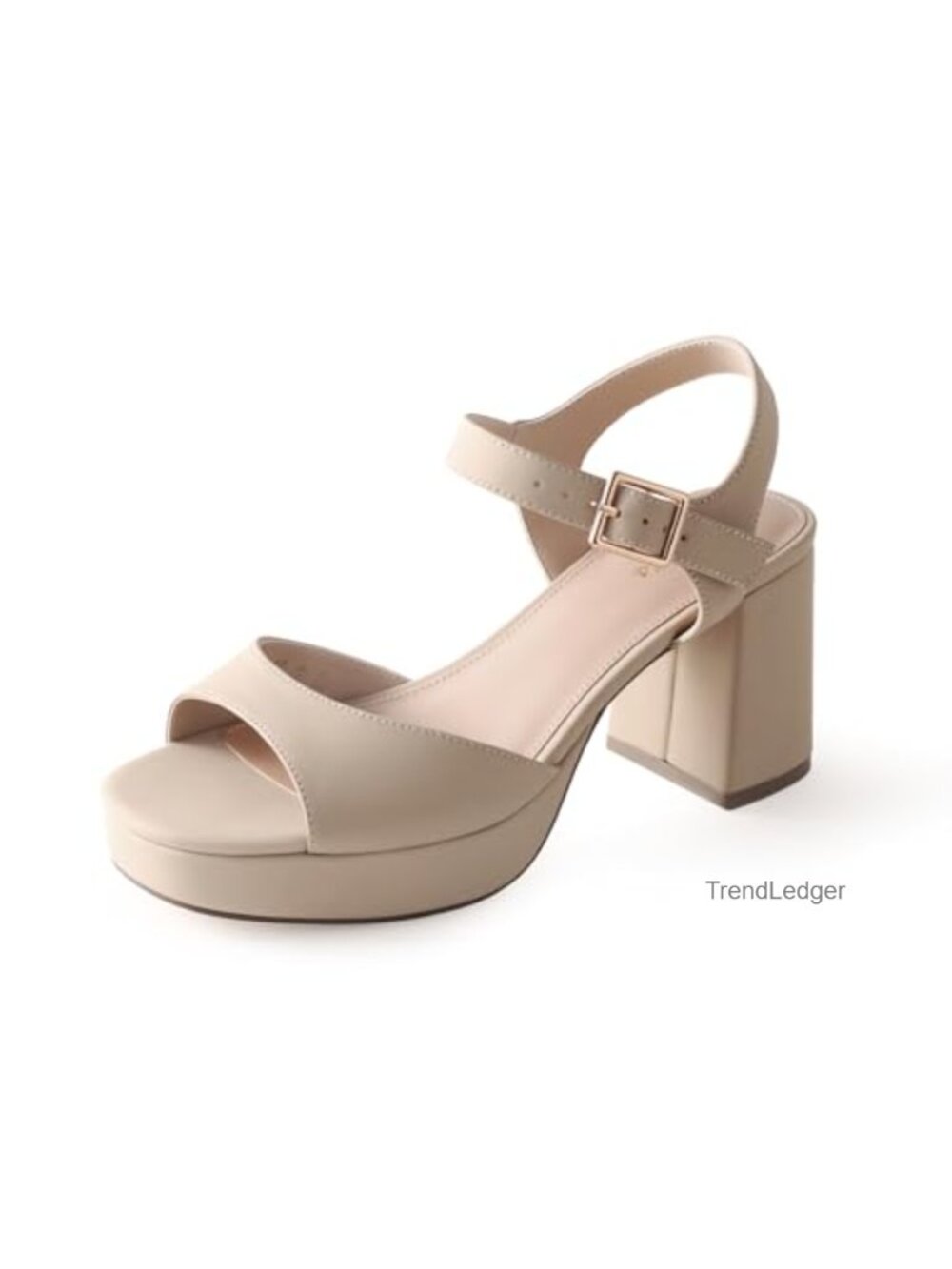 Women's Platform Heeled Sandals Chunky Block Open Toe Ankle Strap Wedding Shoes